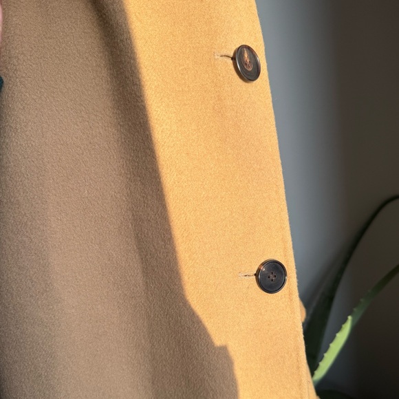 Olive UK Classic Tan Camel Wool Trench Coat with Belt - Picture 13 of 13